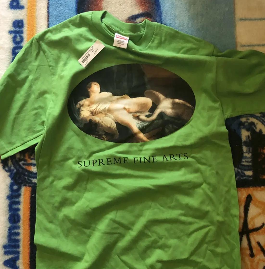 Supreme Leda And Swan Tee Green SS19T42
