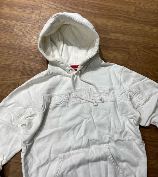 Supreme Set In Logo Hooded Sweatshirt White