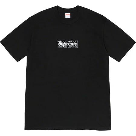 Supreme Bandana Box Logo Tee Black White Grey Navy Pink