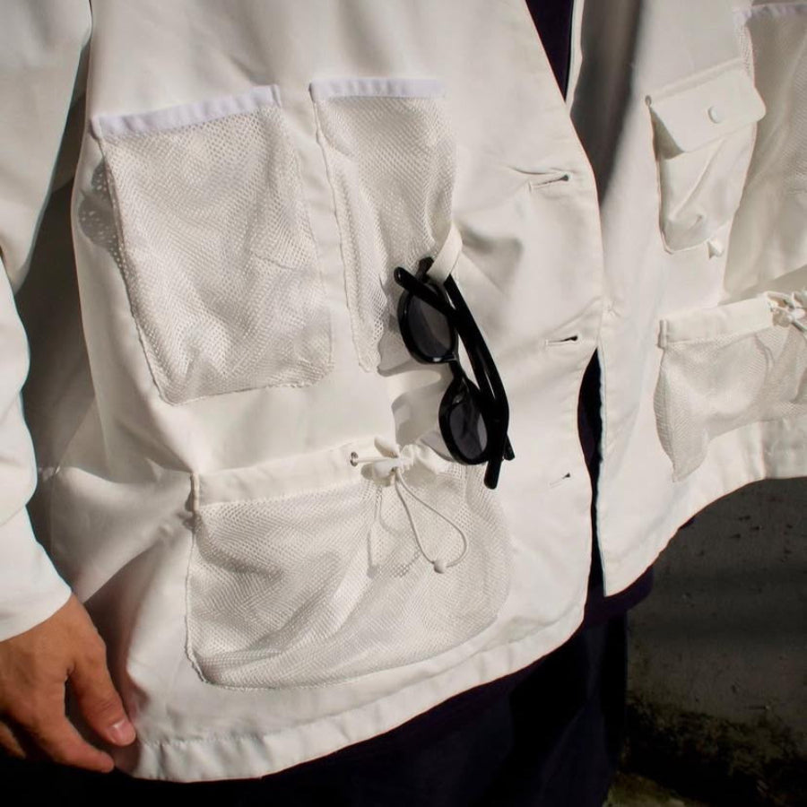 UBDD Reversible Function Kimono Blazer White