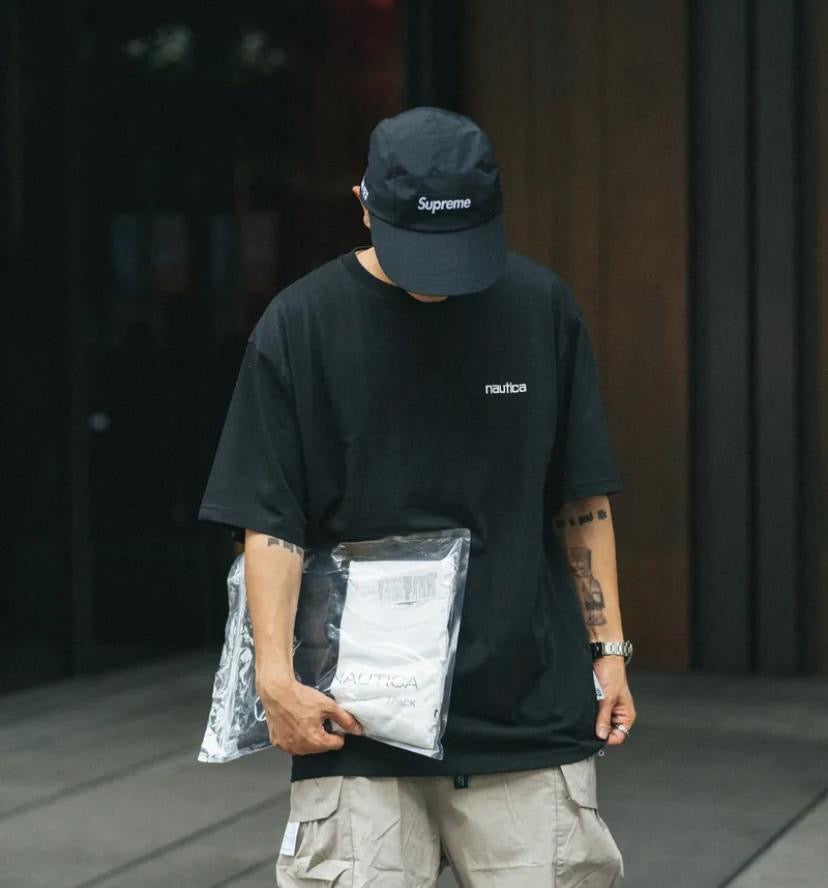 Preorder 預訂 Nautica KR 2 Pack Logo Tee SS Black + White (1 Pack 2件,一黑一白)