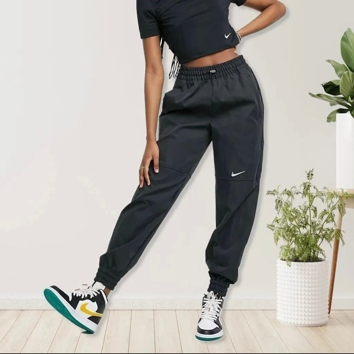 Nike NSW Swoosh Jogger Women Black CZ8910-010 女裝立體Logo梭織收口運動長褲