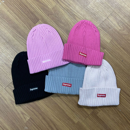 Supreme Overdyed Small Box Beanie Pink Grey Black
