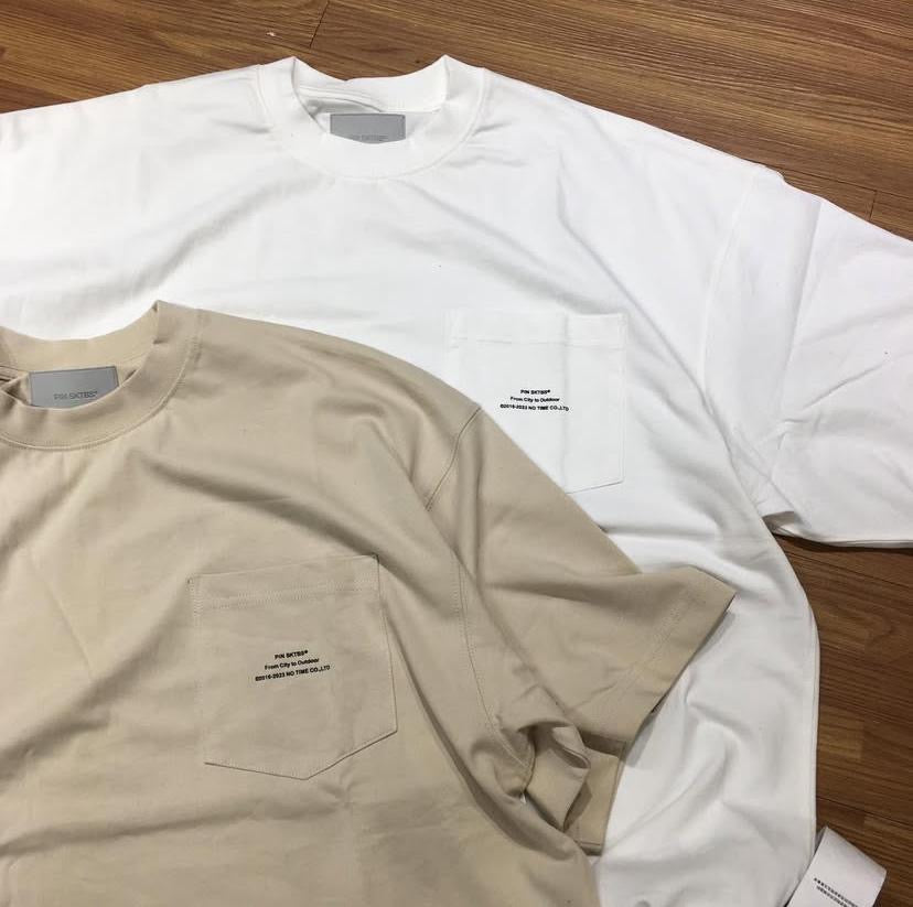 Pin Sktbs 23SS Camping Pocket Tee Beige White
