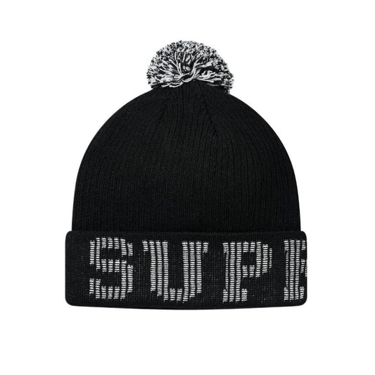 Supreme Grid Logo Beanie Black