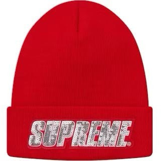 Supreme Sequin Beanie Black Navy Red