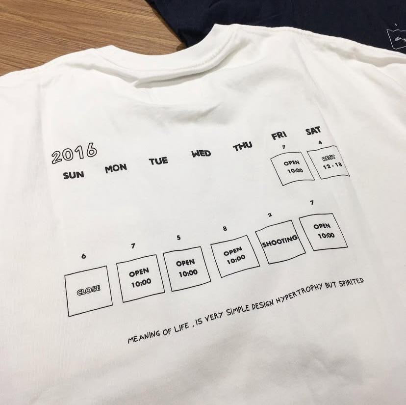 Pin Sktbs Calendar Pocket Tee Navy White