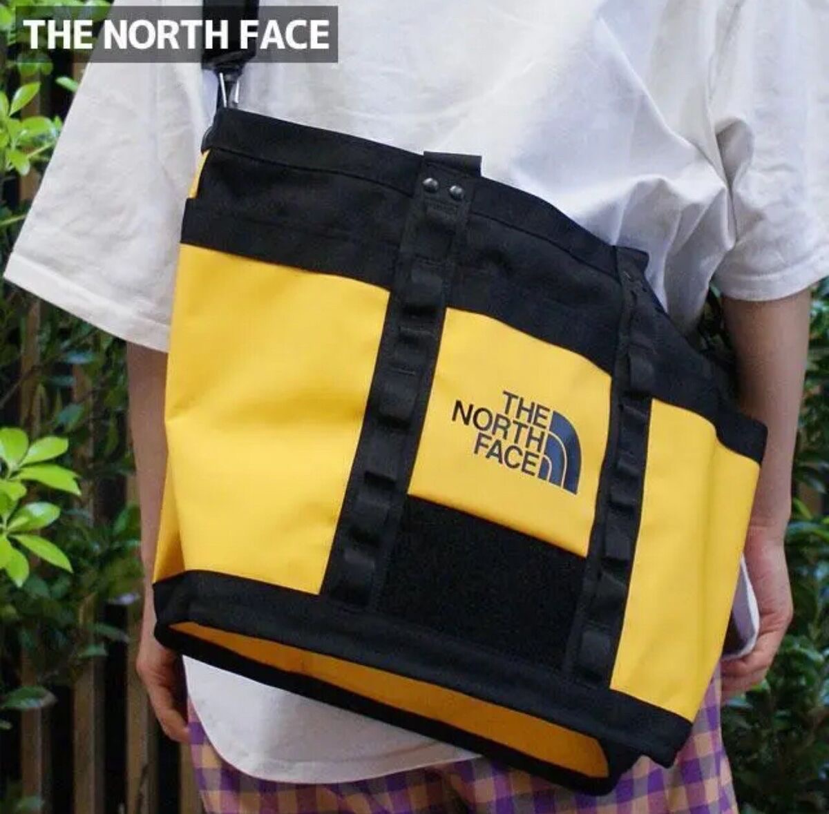 The North Face TNF Explorer Utility Tote Bag Yellow NF0A3KZUZU3 Black NF0A3KZUKY4