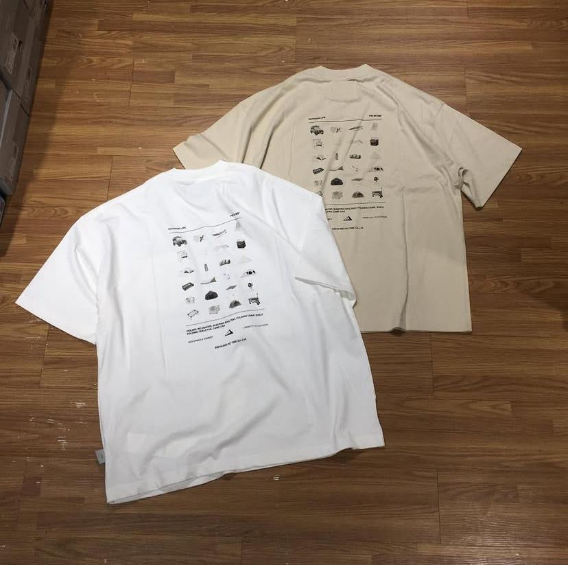 Pin Sktbs 23SS Camping Pocket Tee Beige White