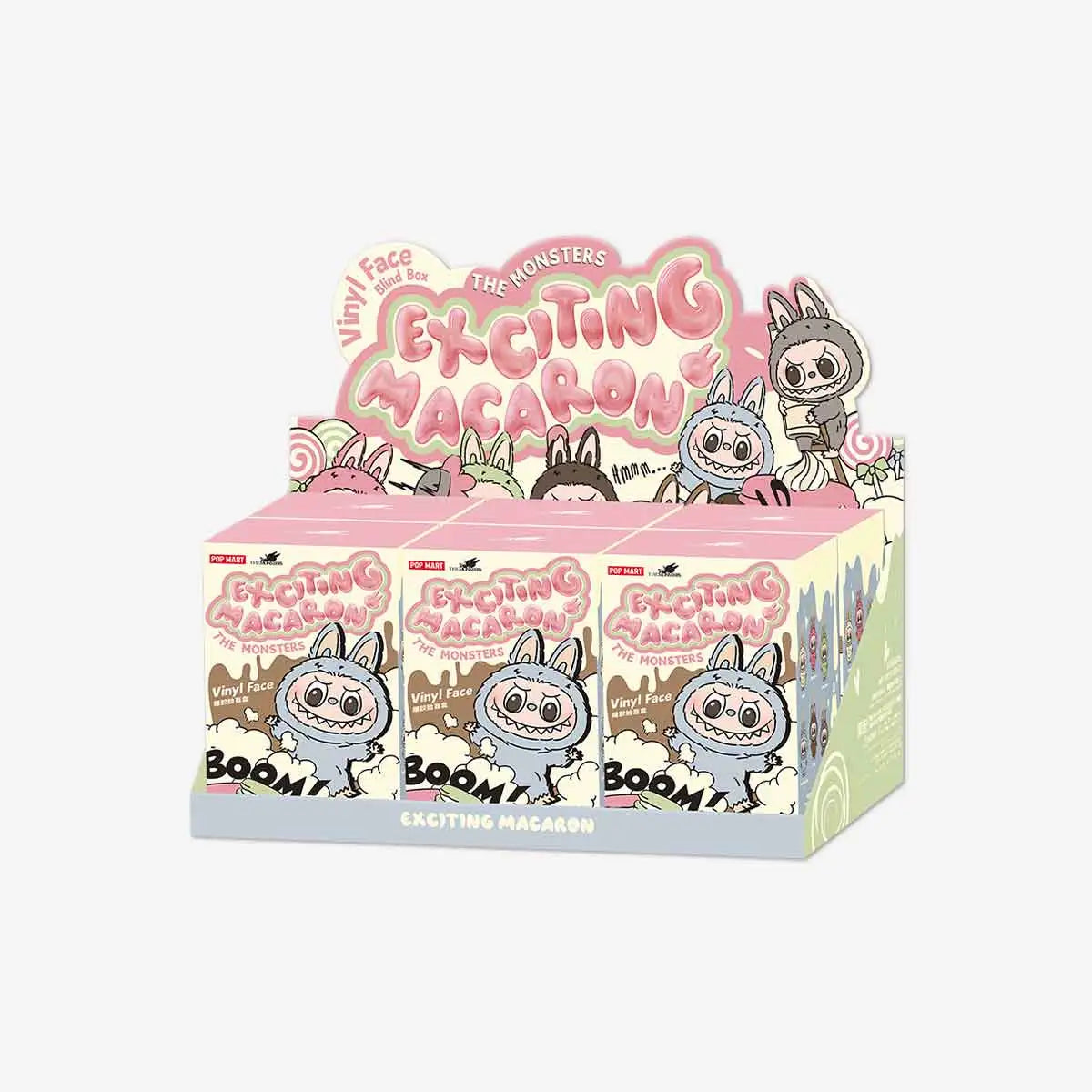 The Monsters Labubu Exciting Macaron Vinyl Face Blind Box 心動馬卡龍搪膠臉盲盒 Pop Mart