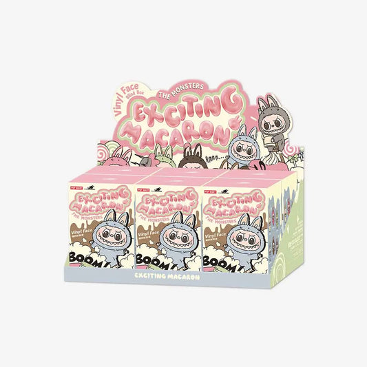 The Monsters Labubu Exciting Macaron Vinyl Face Blind Box 心動馬卡龍搪膠臉盲盒 Pop Mart