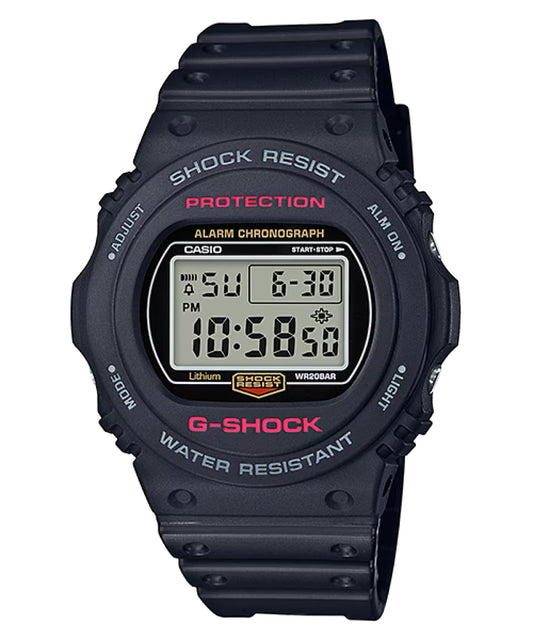 Casio G-Shock DW-5750E-1DR 黑色 Black Shock Resist W.R. 20Bar