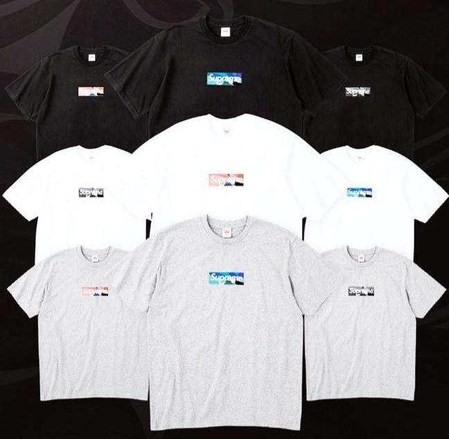Supreme Emilio Pucci Box Logo Tee Grey/Black Grey/Blue