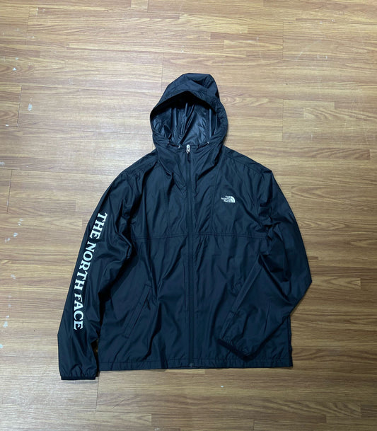 The North Face TNF Sleeve Graphic Cyclone Lightweight Jacket Waterproof Black