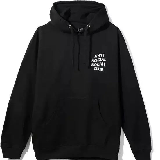 Anti Social Social Club ASSC Sin City Hooded Sweatshirt Hoodie Black Silver 黑色銀字