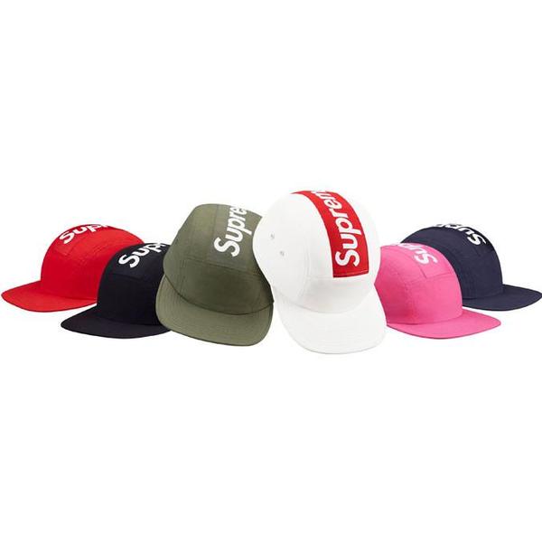 Supreme FW16 Top Panel Stripe Camp Cap Pink