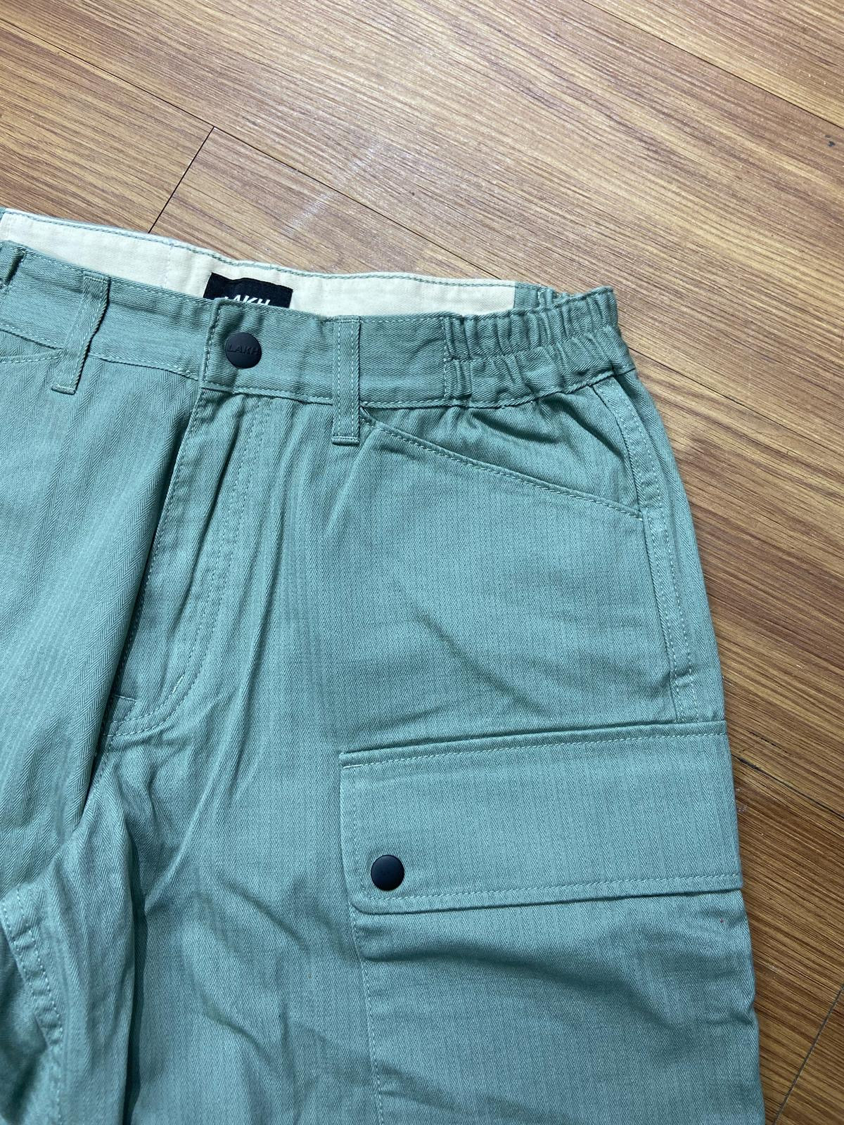 LAKH Supply Herringbone Cargo Shorts Herringbone Olive SH-HBOL