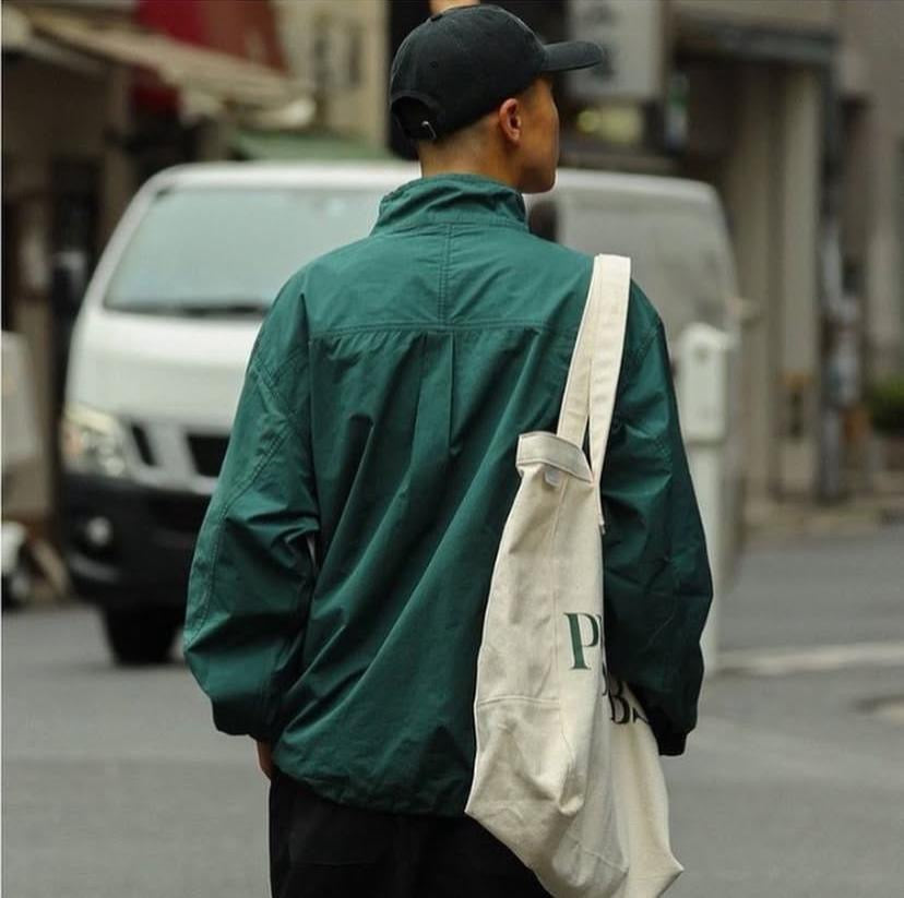 Pin Sktbs Cadet Collar Half Zip Woven Jacket Black Green