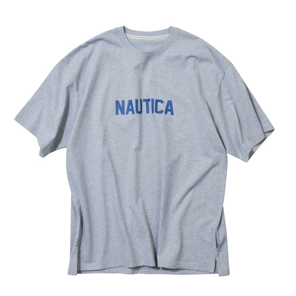 Nautica KR Slogan Basic Logo Tee Black Blue Carol Navy White