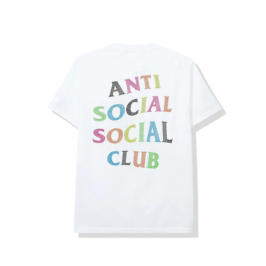 Anti Social Social Club ASSC Stud Belt Rhinestone Tee White 水鑽字 (Made In USA)