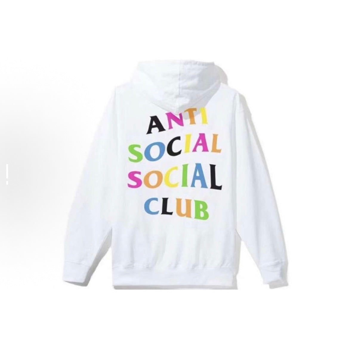 Anti Social Social Club ASSC Rainbow Hooded Sweatshirt Hoodie White 彩虹字