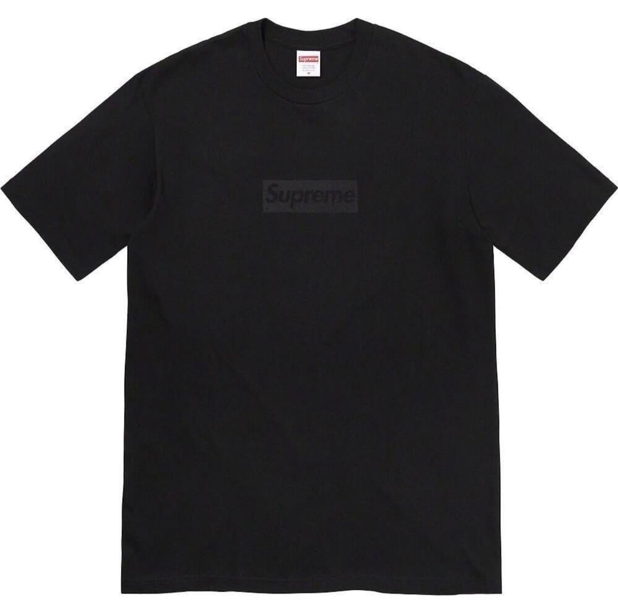 Supreme Tonal Box Logo Tee Black Navy