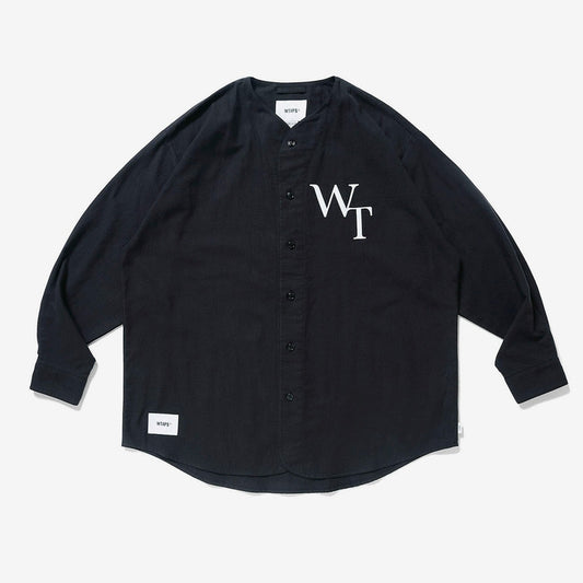 Wtaps League 02 Shirt LS / Cotton. Twill. League Black 222TQDT-SHM05