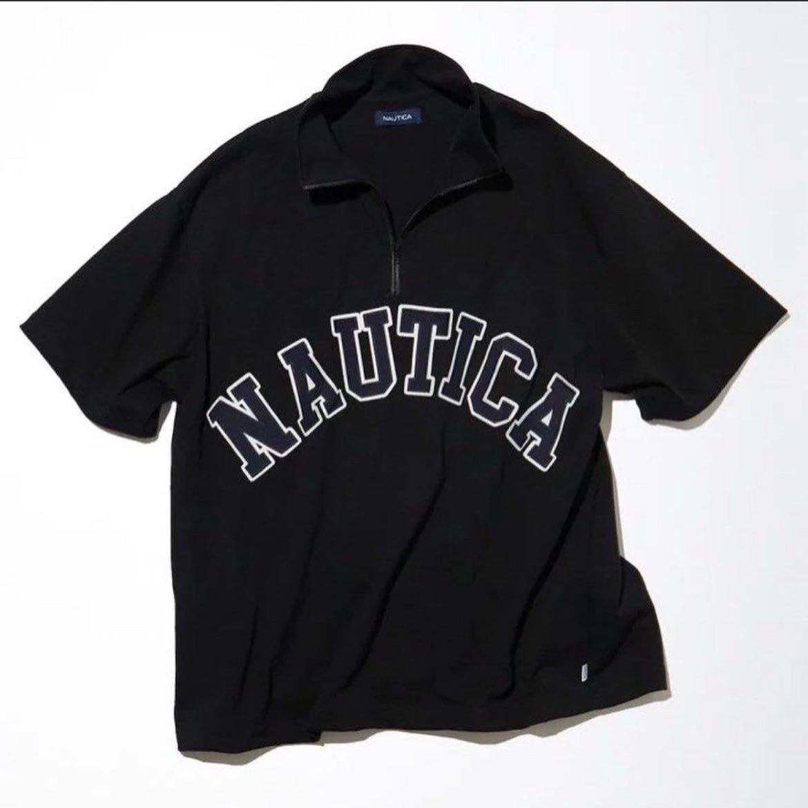 Nautica JP Arch Logo Half Zip SS Tee