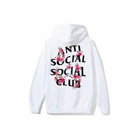 Anti Social Social Club ASSC Kkoch Hooded Sweatshirt Hoodie White (Made In USA) 白色桃花