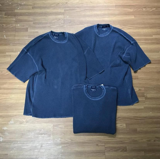Nautica JP “Too Heavy” Pigment Dyed Waffle Relax SS Tee Navy