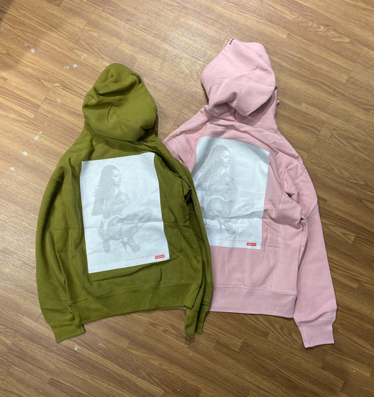 Supreme Digi Hooded Sweatshirt Hoodie Olive Pink
