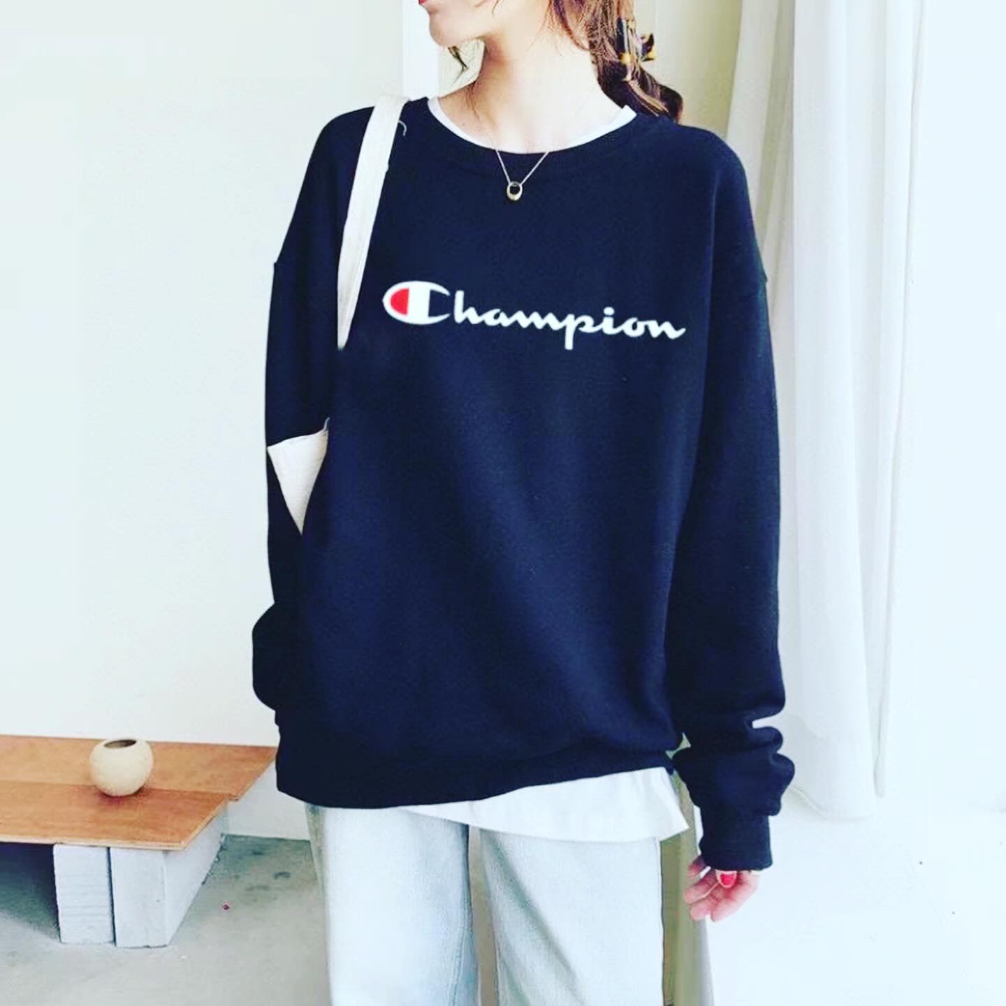 日版 Champion JP Script Logo Crewneck C3-H004