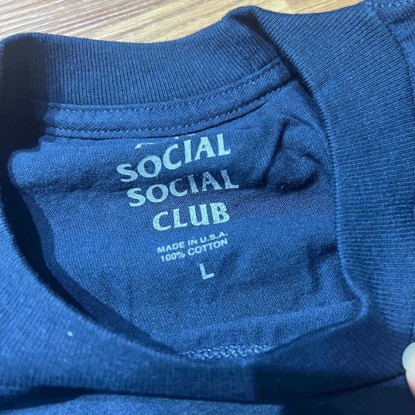 Anti Social Social Club ASSC Hyperion Tee (Logo 2 Tee) Navy 深藍白字 (Made in USA)