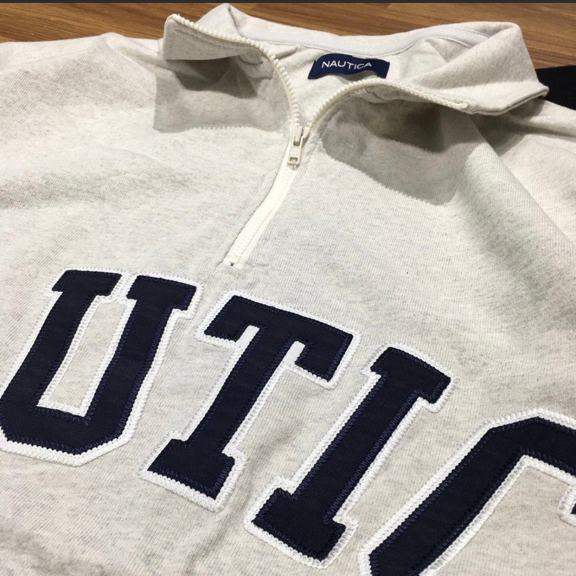 Nautica JP Arch Logo Half Zip SS Tee
