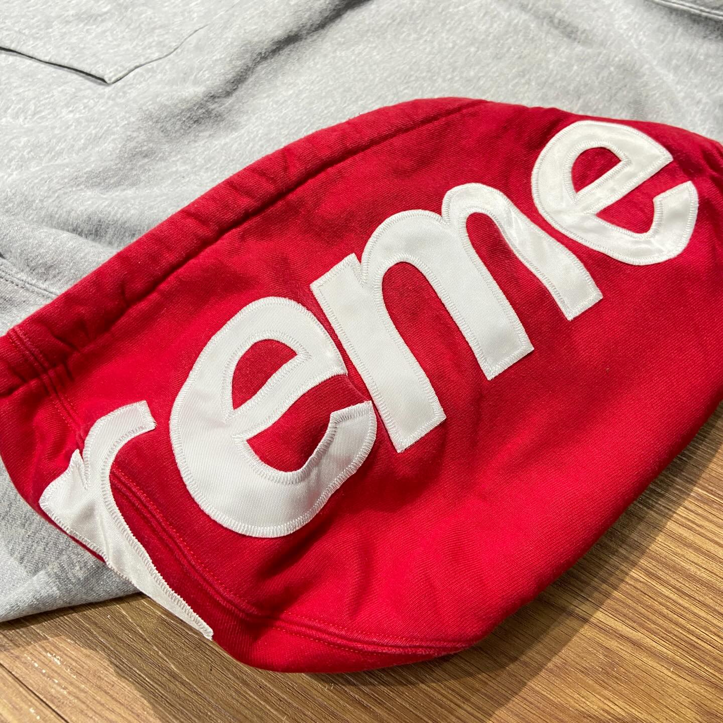 Supreme Contrast Hooded Sweatshirt Heather Grey (Display Item)