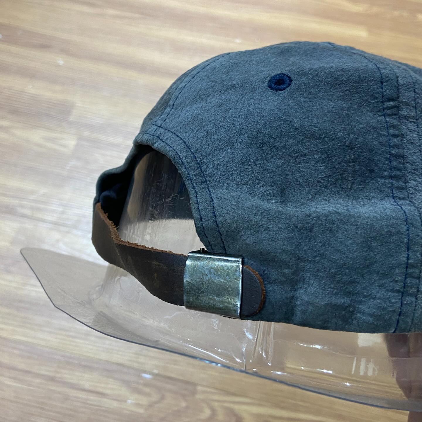 Supreme Suede Classic Logo 6-Panel Washed Grey (Display Item)