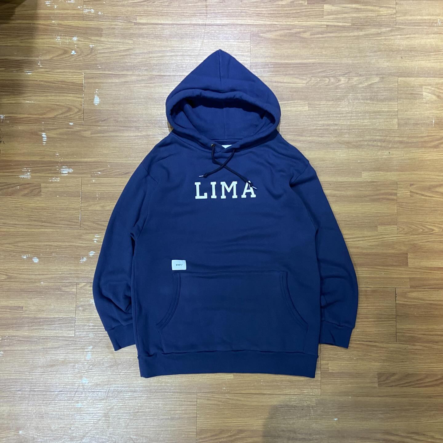 Wtaps Academy Hooded Sweatshirt / Cotton LIMA Navy (Display Item