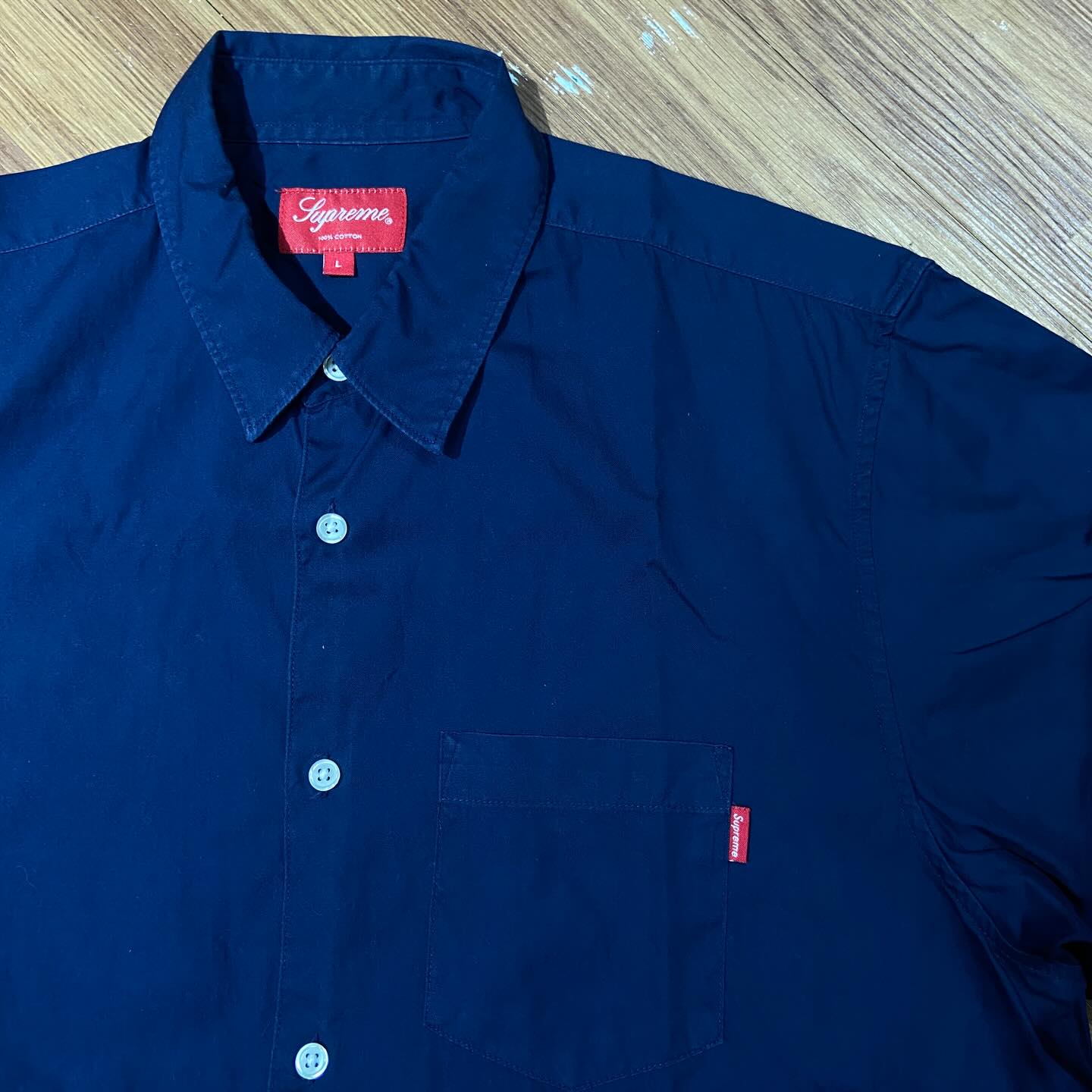 Supreme Pocket Shirt SS Navy (Display Item)