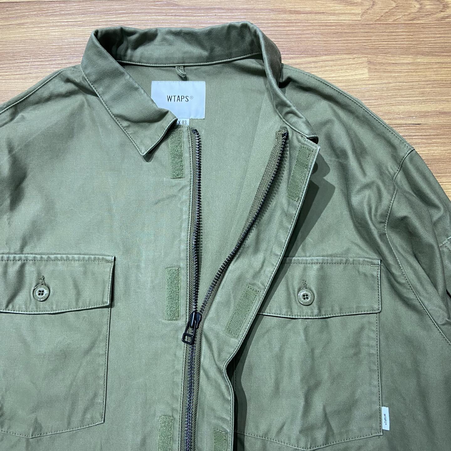 WTAPS FLYERS JACKET LS / COTTON. SATIN Olive (Display Item)