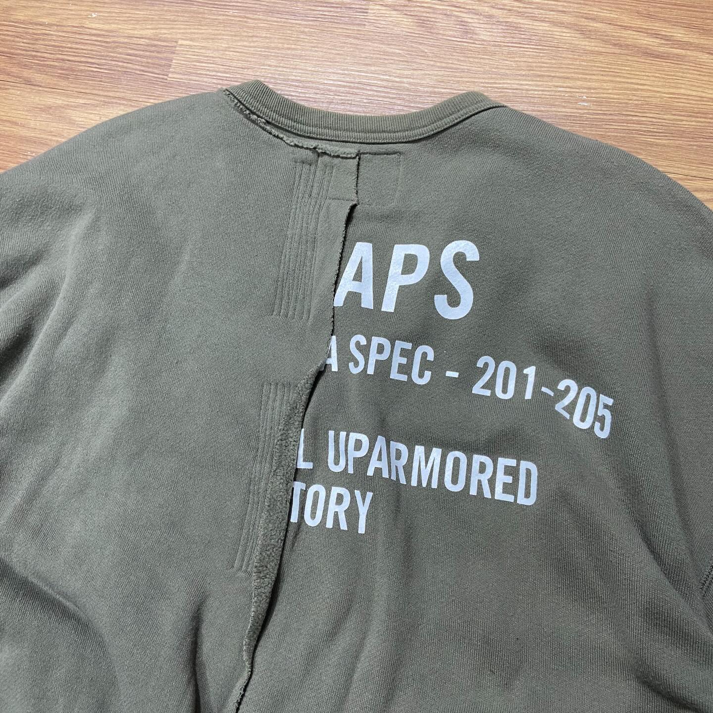 WTAPS RAGS CREWNECK / COTTON Olive (Used)