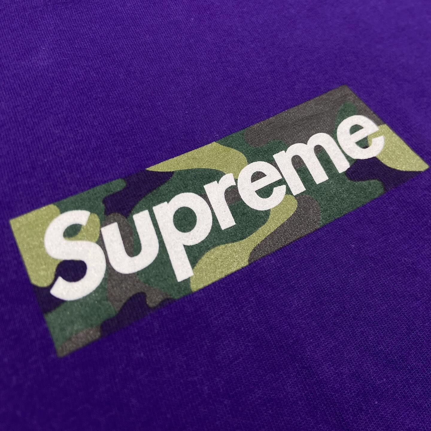 Supreme Camo Box Tee SS Purple (Display Item)