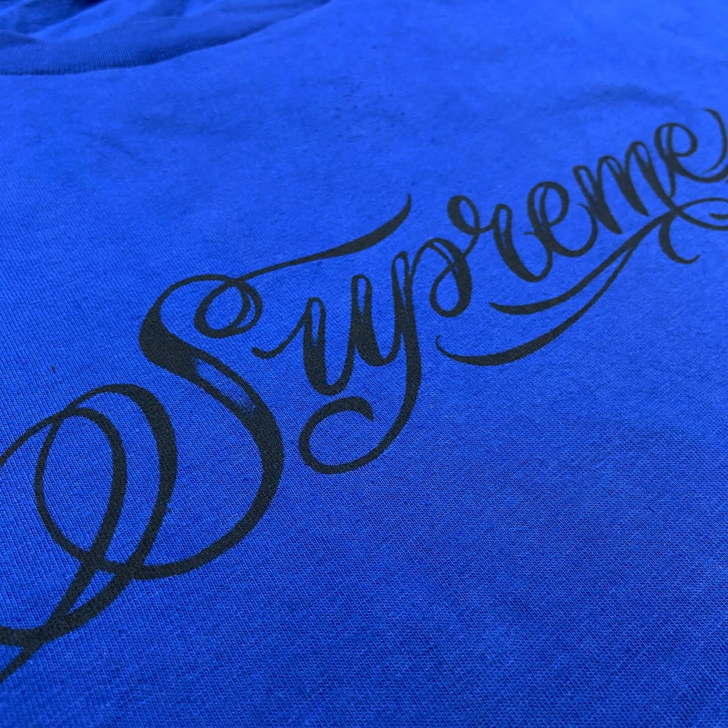 Supreme Script Tee Royal Blue (Display Item)