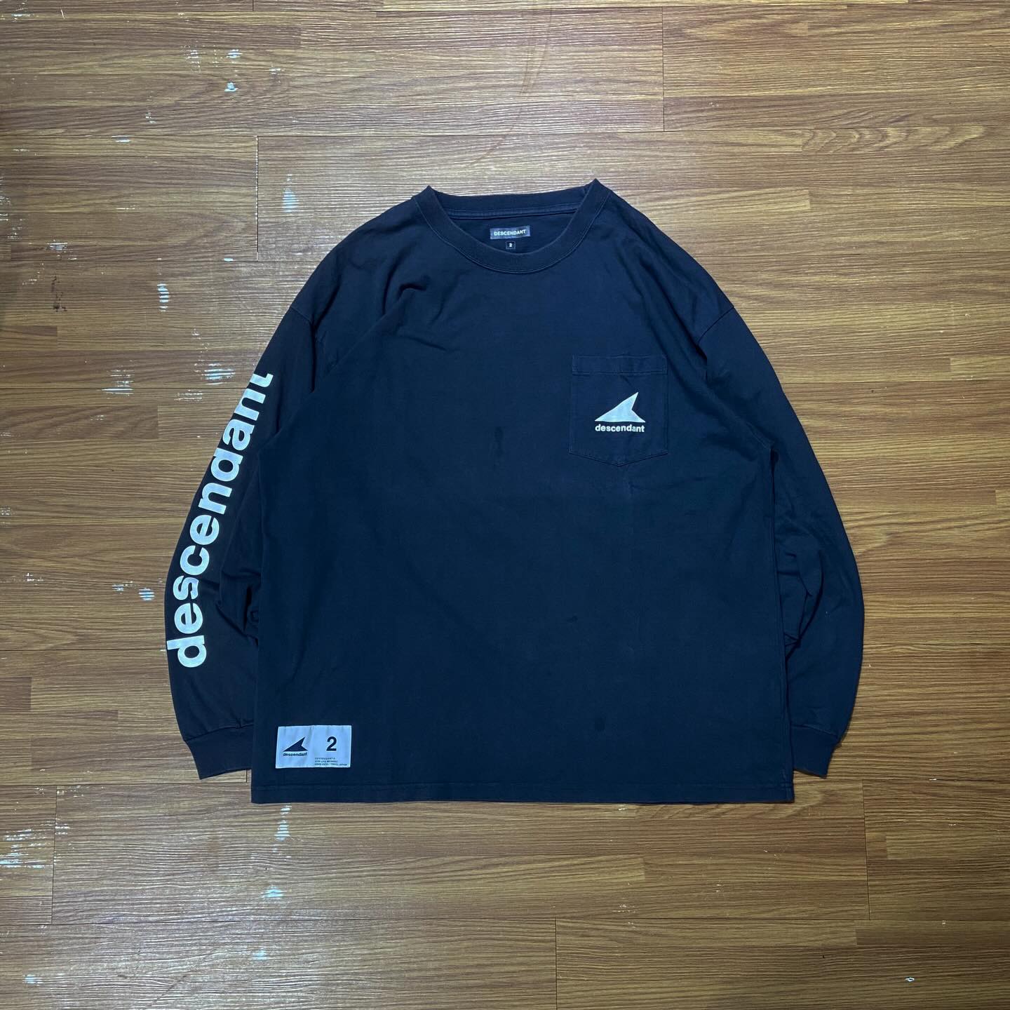 DESCENDANT CETUS POCKET LS TEE🐳 Navy (Used)