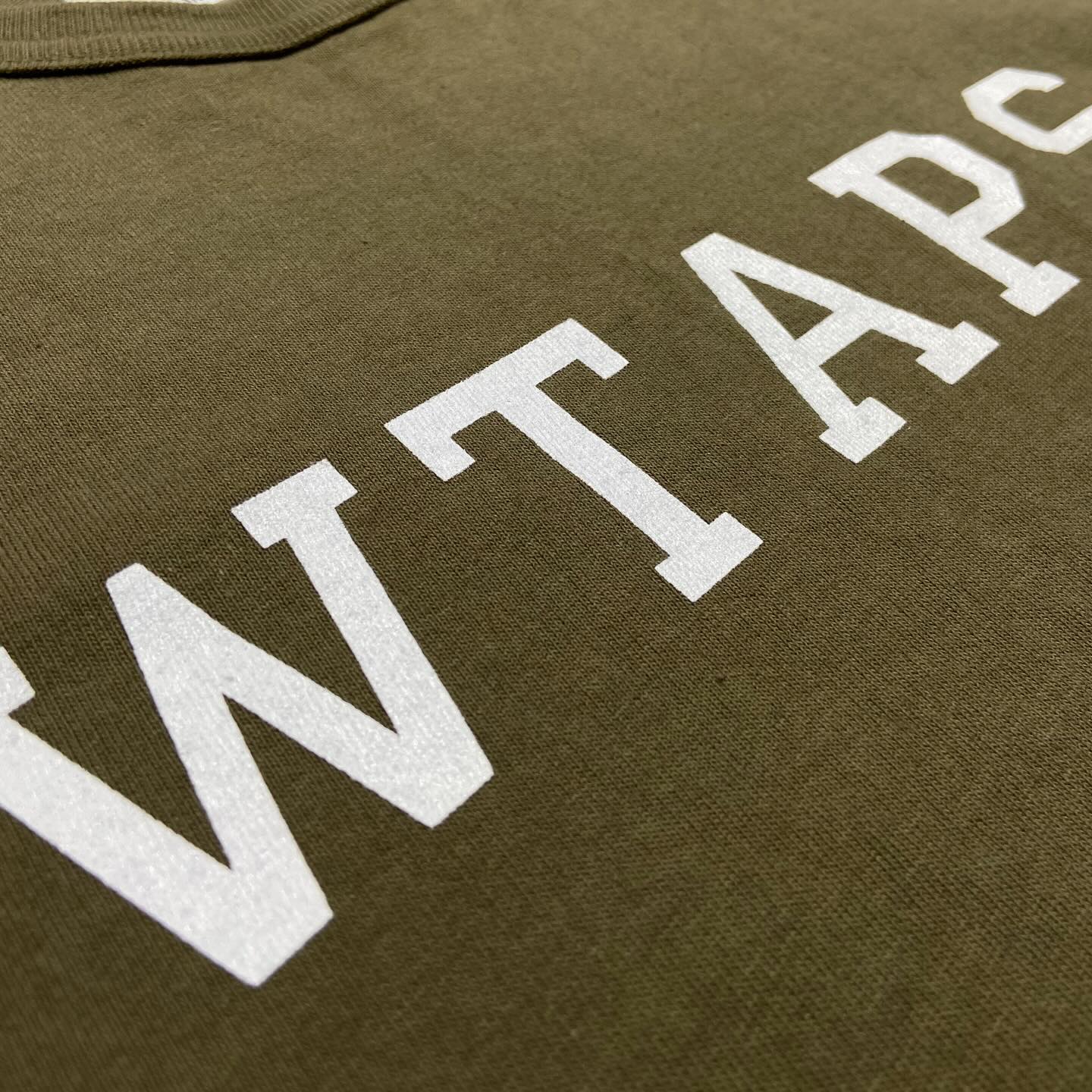 WTAPS COLLEGE SS / COTTON. TEE Olive Drab (Used)