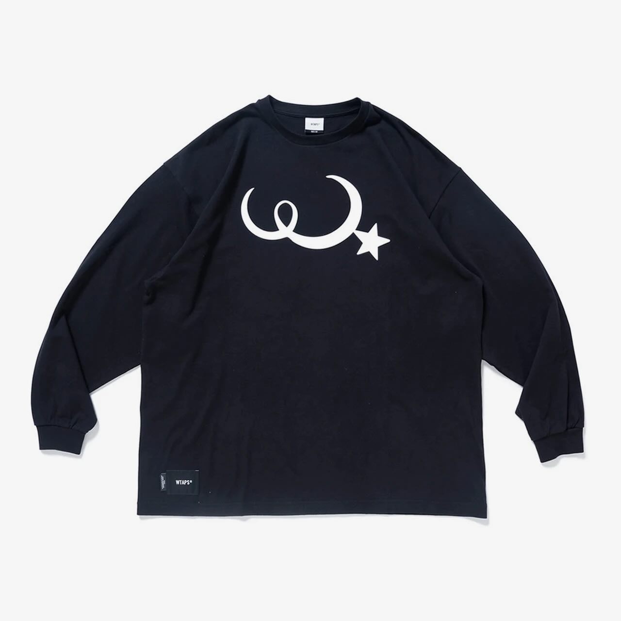 WTAPS MOON & STAR LS / COTTON. TEE Black (Display Item)