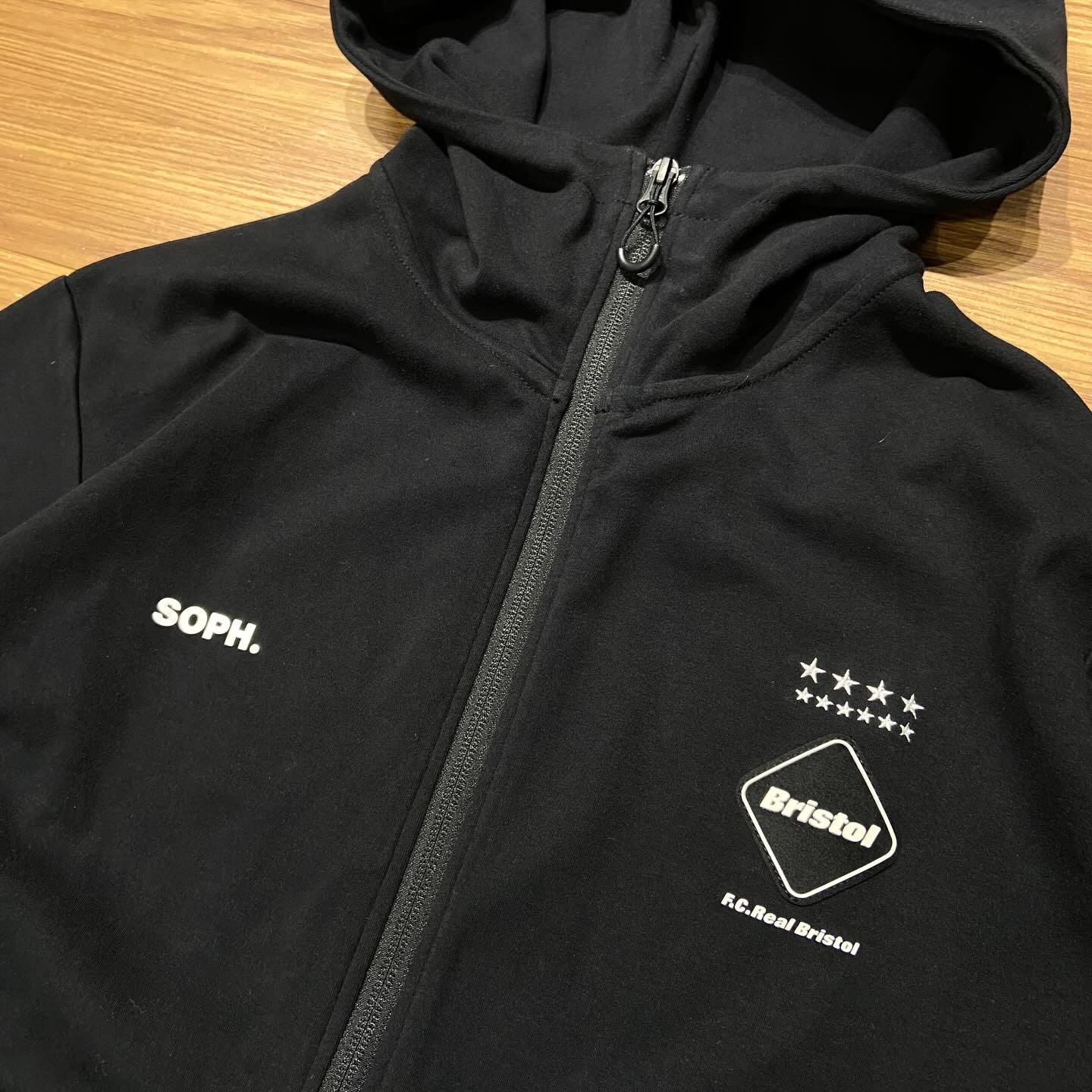 SOPH. x F.C. Real Bristol (FCRB) RELAX FIT HOODED FULL ZIP UP Black (Display Item)