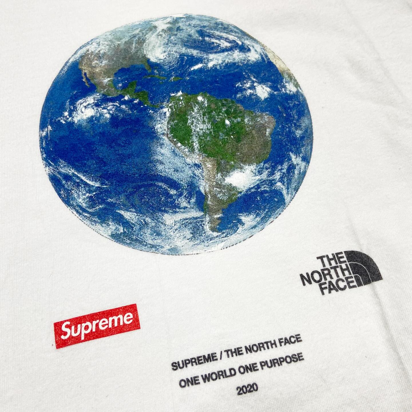 Supreme x The North Face One World Tee π White (Used)