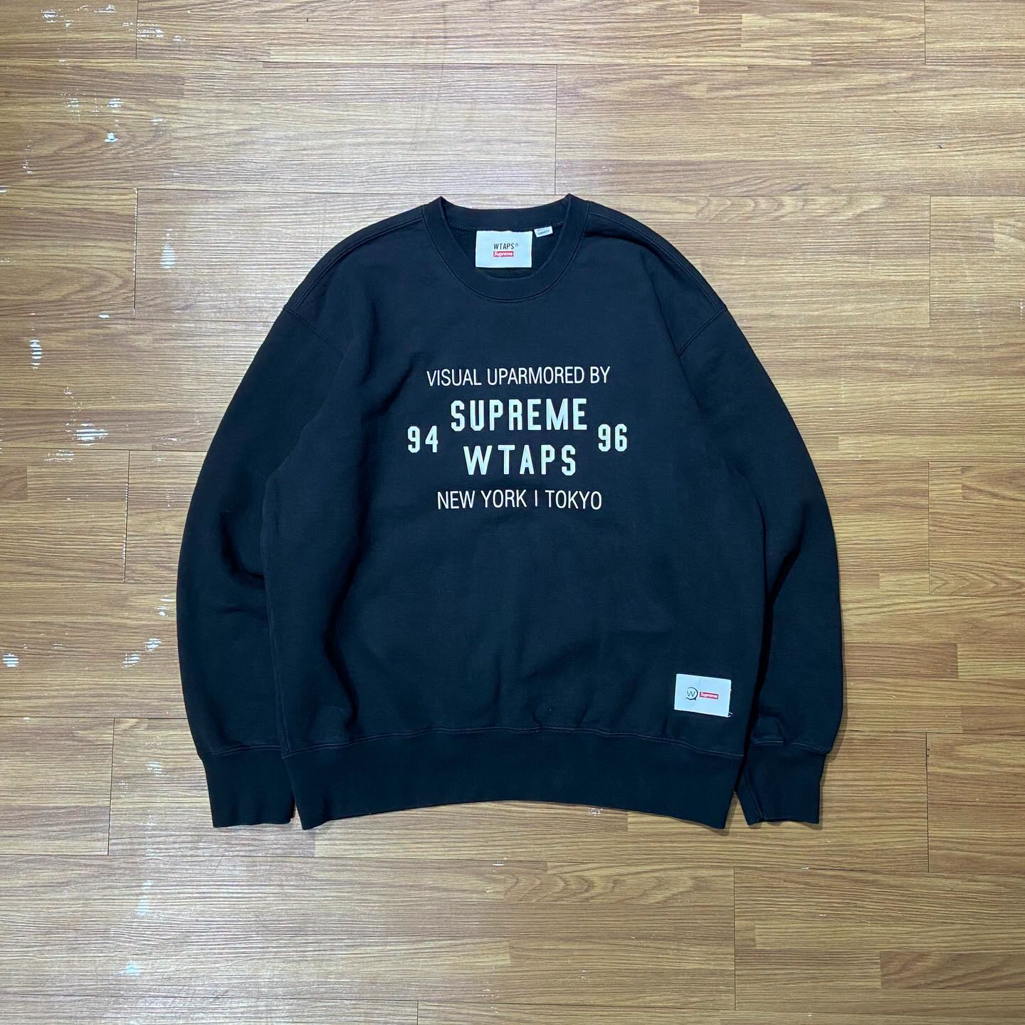 Wtaps x Supreme Sweat Crewneck (Made in Canada) Black (Display 