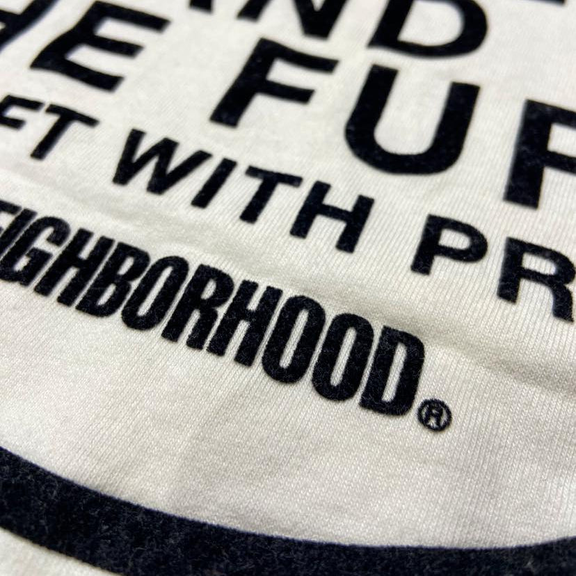 NEIGHBORHOOD THE FILTH AND THE FURY TEE (植絨字) White (Used)