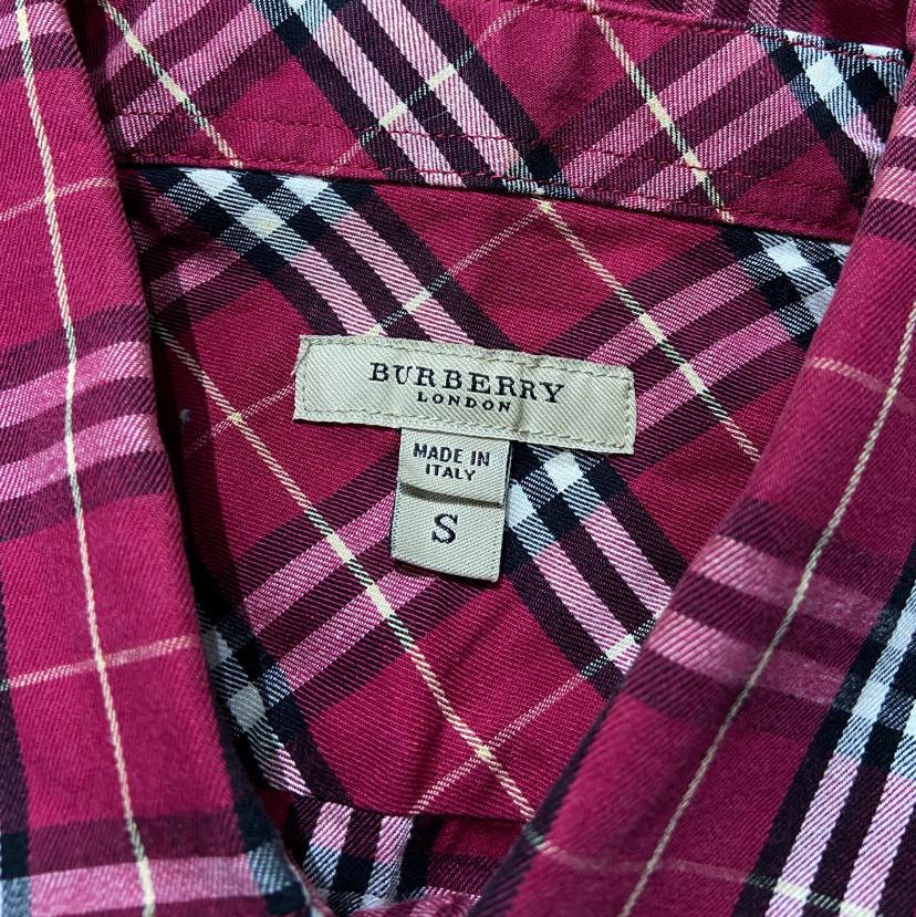 Burberry Classic Checkerboard Shirt (Made in Italy) Red (Used)